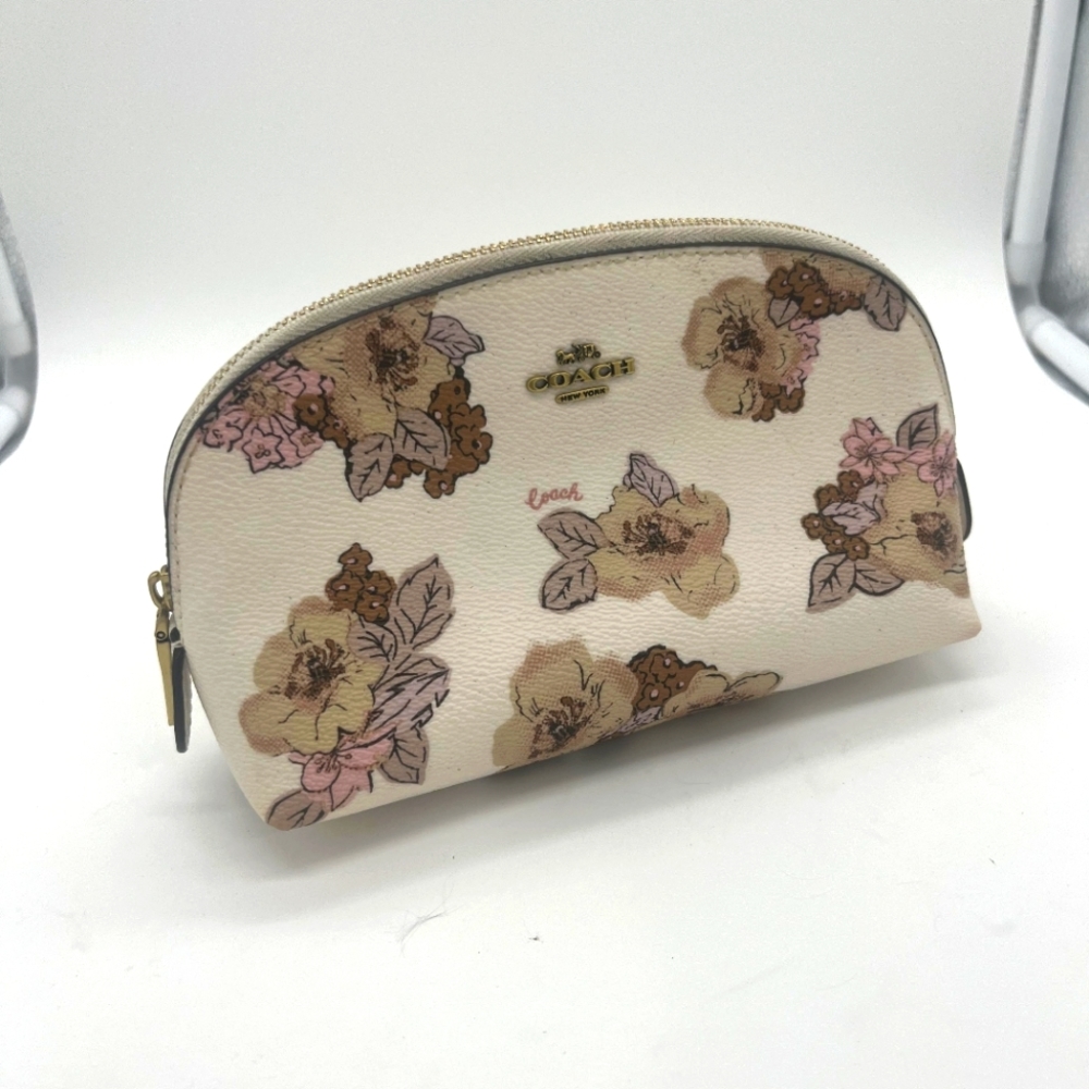 Coach Floral Zippered Pouch